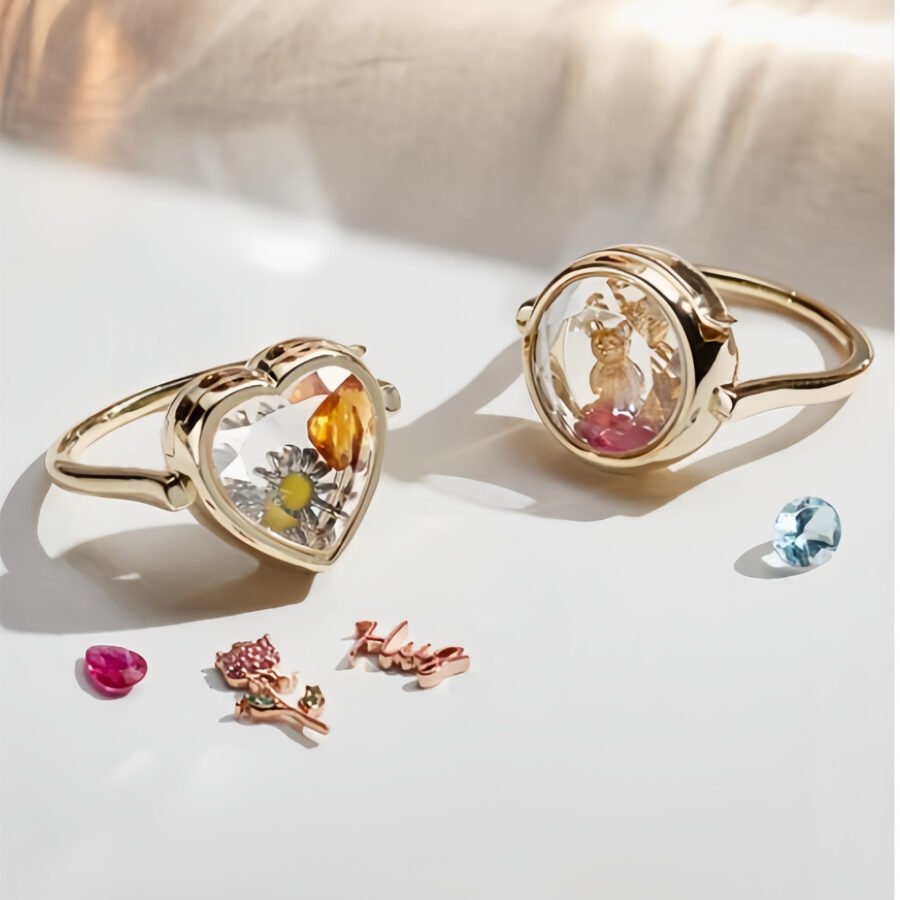 December Birthstone Heart Round Zircon Ring