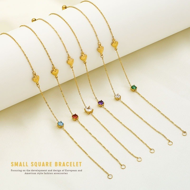 Blue And Red Zircon Bracelet