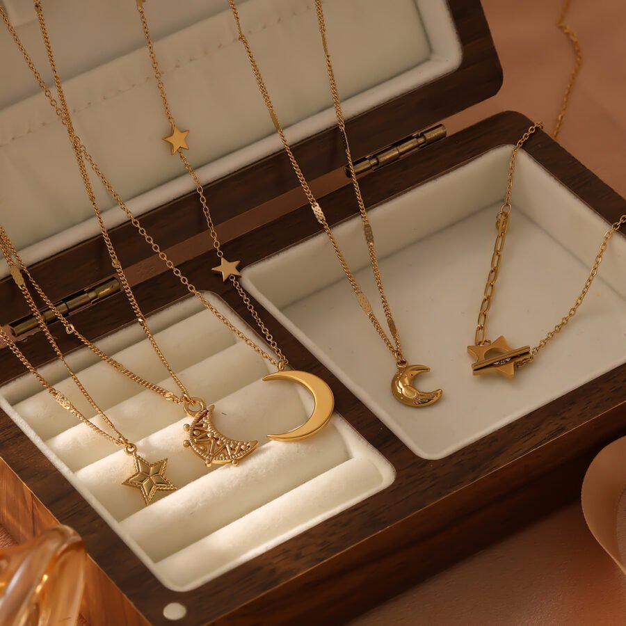 Double-Layered Star Moon Myth Necklace