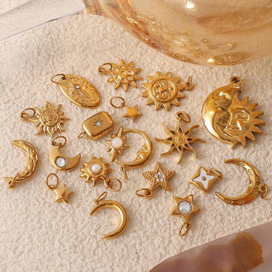 Sun Moon Pendant Necklace