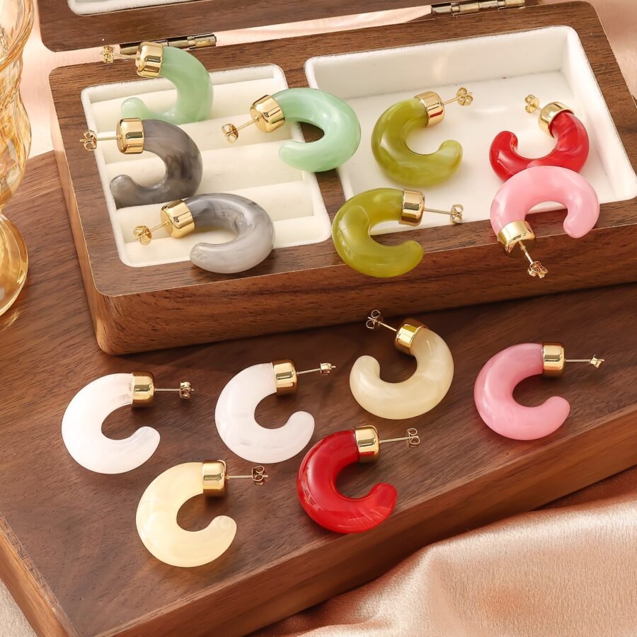 Irregular Oil Drop Earrings