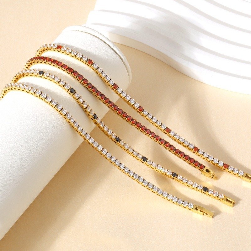 3Mm Zircon Tennis Bracelet With Diamonds