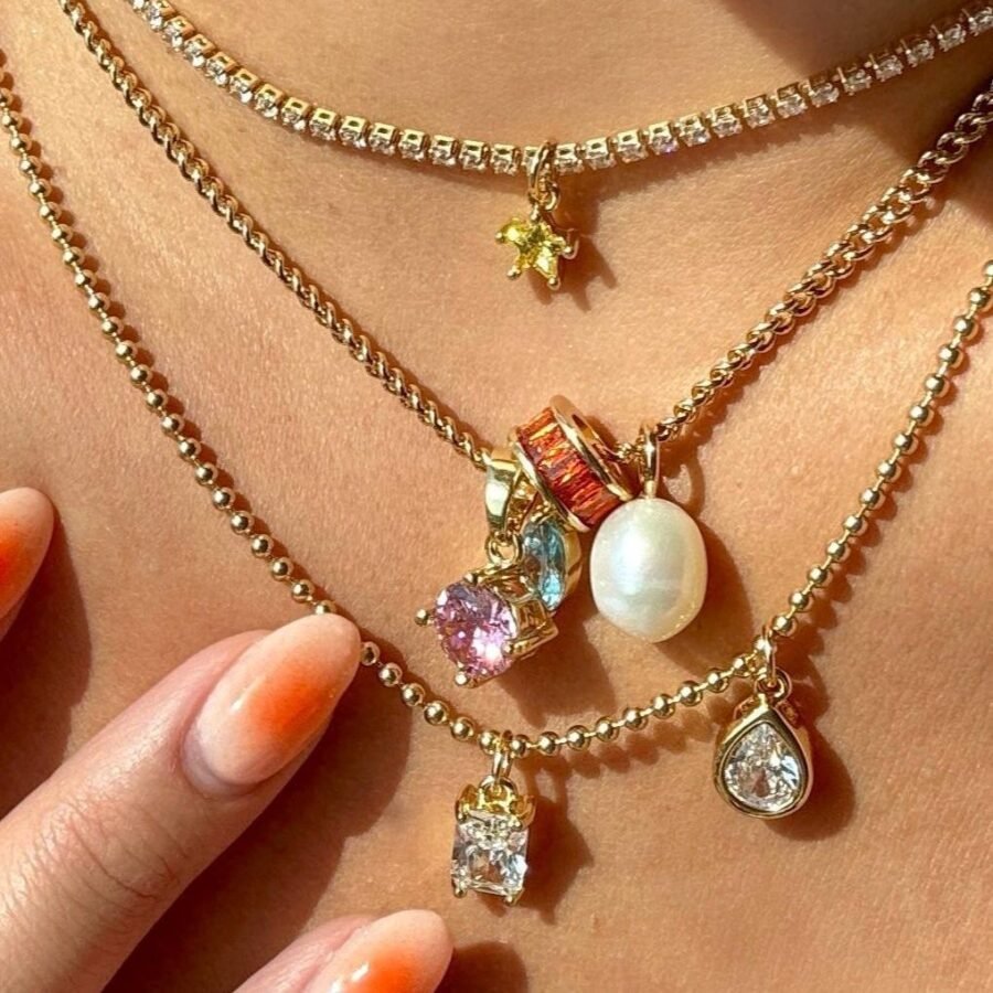 Zircon Necklace Pearl Necklace