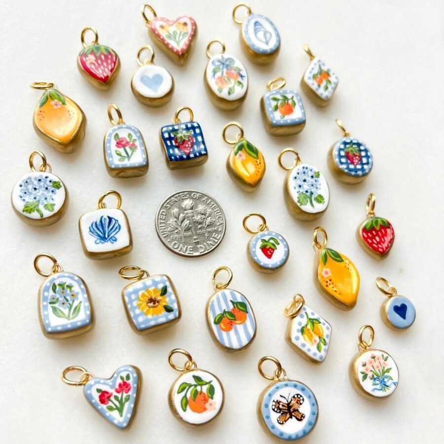 Mini Fruit Enamel Pendant