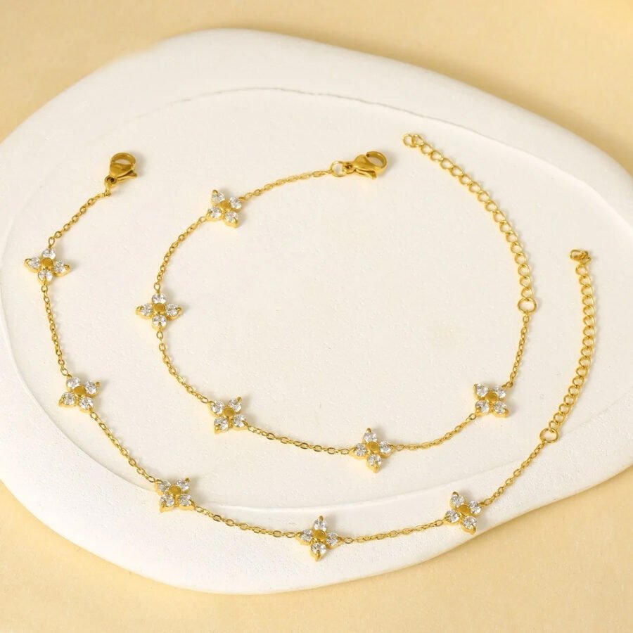 Lucky Four-Leaf Clover Bracelet